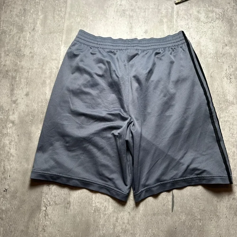 Adidas Men's Black and Grey Shorts